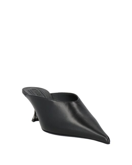 Mugler Black Mules & Clogs
