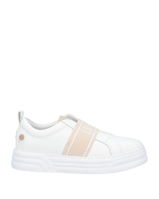 Liu Jo White Sneakers Leather, Textile Fibers