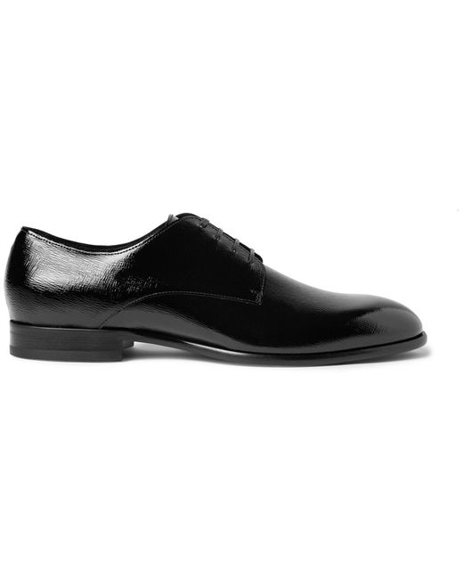 BOSS by HUGO BOSS Cannes Cross-grain Leather Derby Shoes in Black for Men |  Lyst