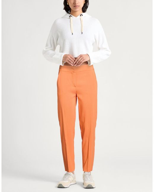 Carla G Orange Pants Acetate, Viscose, Elastane