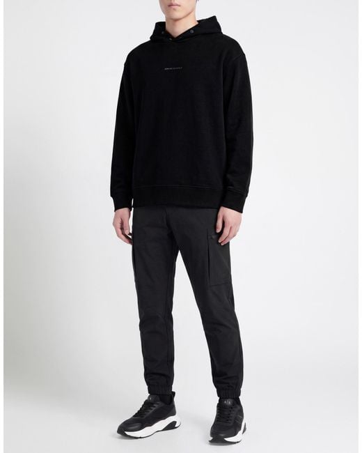 ARMANI EXCHANGE Black Sweatshirt for men