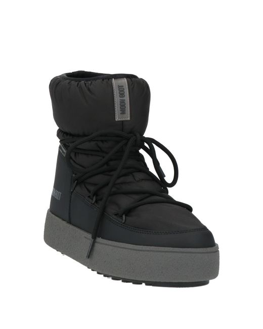 Moon Boot Black Ankle Boots Textile Fibers