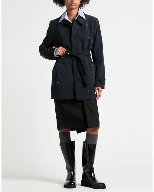 MM6 by Maison Margiela Black Overcoats & Trench Coats
