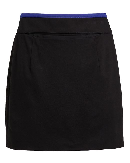 Chiara Ferragni Black Mini Skirt Viscose, Polyamide, Elastane