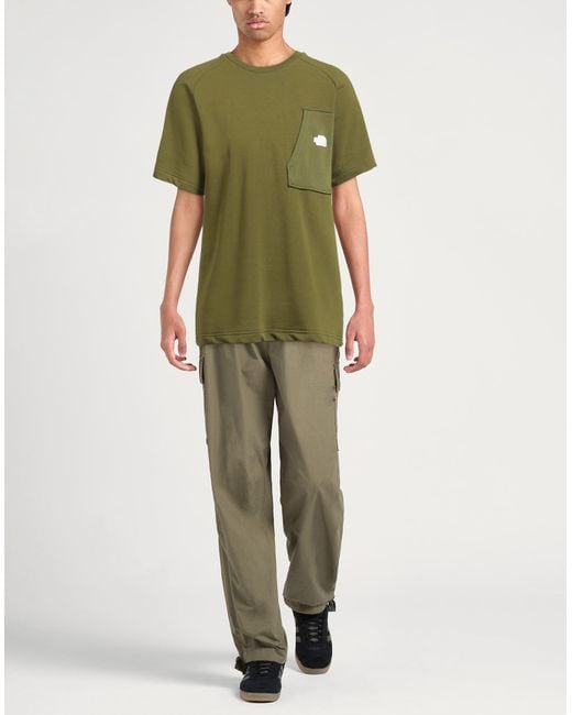 The North Face Green Military Sweatshirt Cotton, Polyester for men