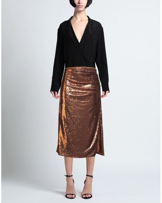 Clips Brown Midi Skirt