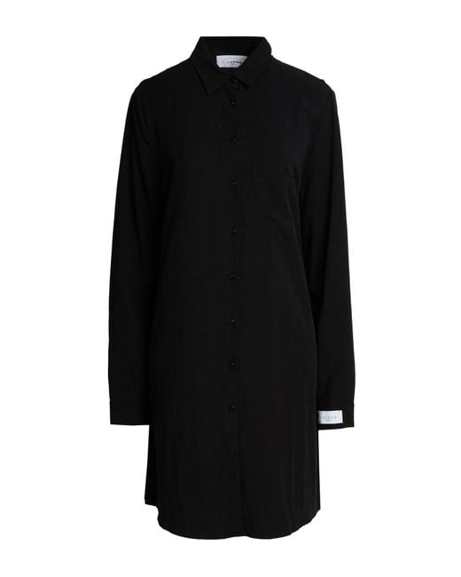 Gaelle Paris Black Mini Dress Viscose, Linen