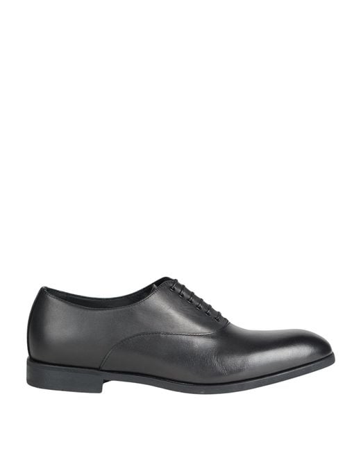Emporio Armani Gray Lace-Up Shoes for men