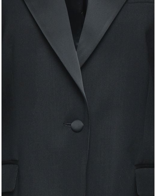 P.A.R.O.S.H. Black Blazer Virgin Wool, Elastane, Acetate, Polyamide