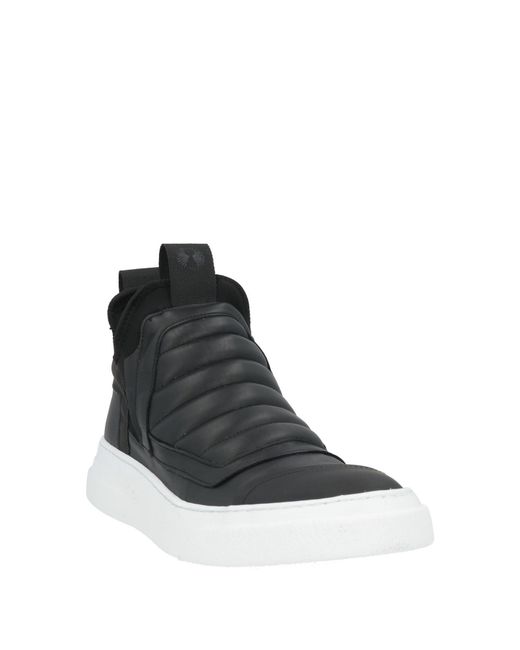 Bruno Bordese Black Sneakers Leather, Textile Fibers for men