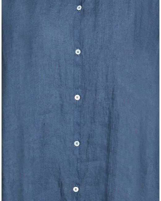 Massimo Alba Blue Shirt Linen