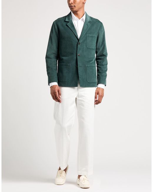 Boglioli Green Blazer Cotton, Modal, Elastane for men
