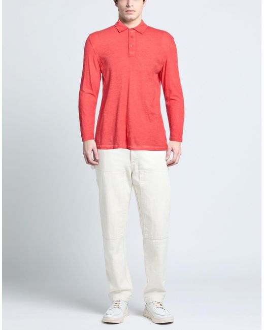 Majestic Filatures Red Polo Shirt for men