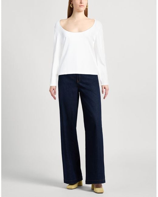 Liviana Conti White Sweater Viscose, Polyamide