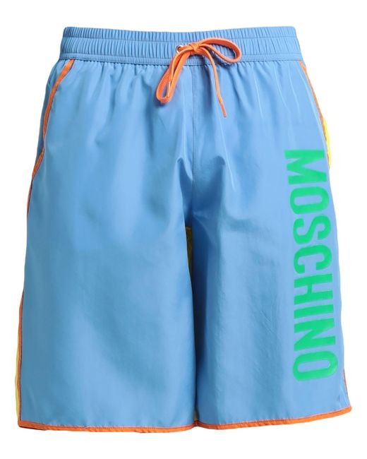Moschino Blue Swim Trunks for men