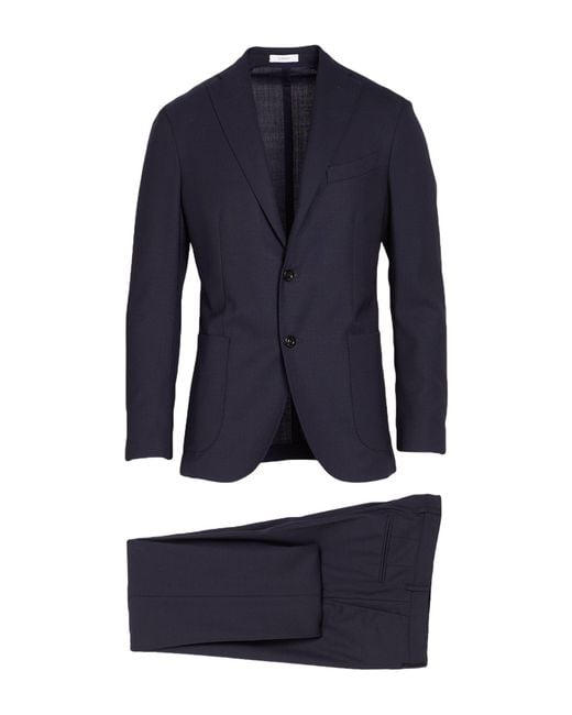 Boglioli Blue Midnight Suit Virgin Wool for men