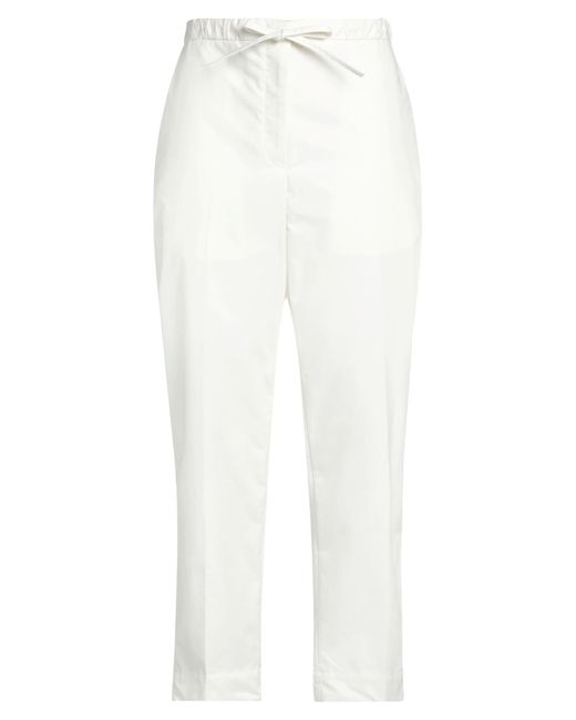 Jil Sander White Pants Cotton