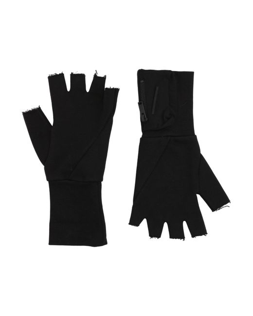 Thom Krom Black Gloves Cotton, Polyester, Nylon, Elastane for men