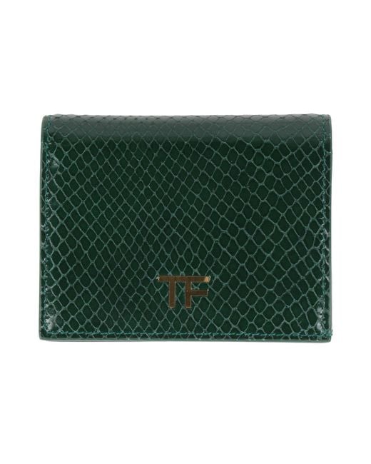 Tom Ford Green Wallet Calfskin