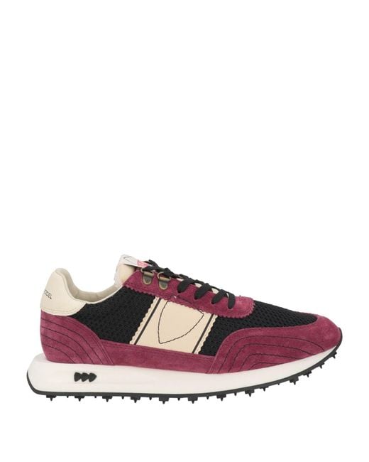 Philippe Model Pink Sneakers Leather, Textile Fibers
