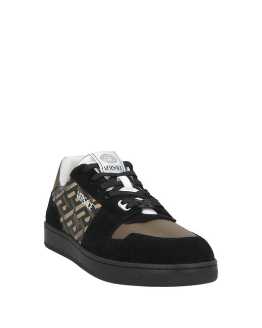 Versace Black Sneakers Leather for men