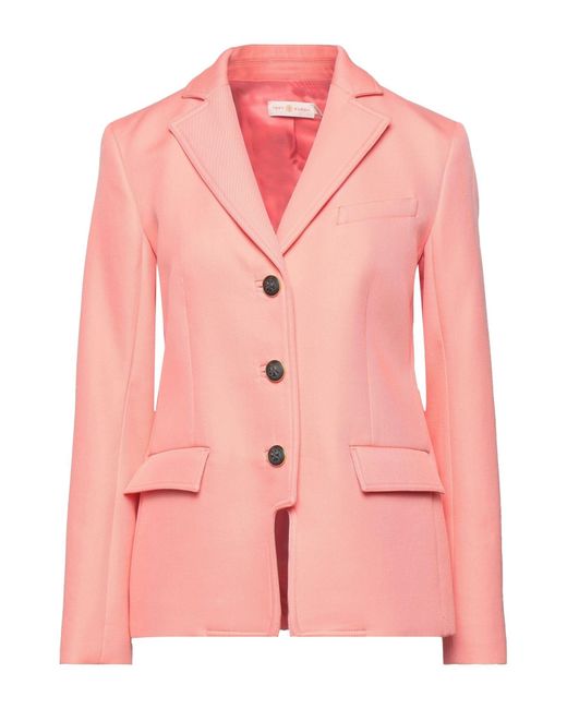 Tory Burch Cotton Suit Jacket in Salmon Pink (Pink) | Lyst