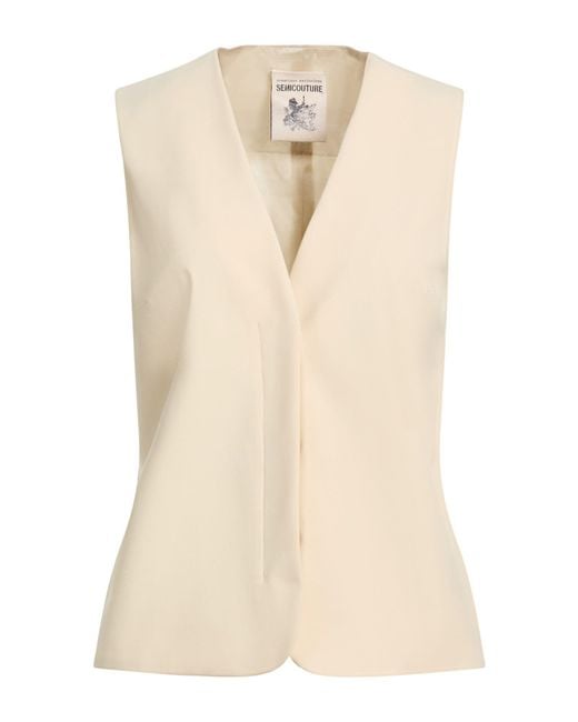 Semicouture Natural Tailored Vests