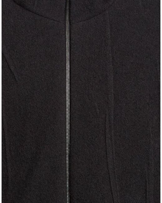 Label Under Construction Black Coat Virgin Wool for men