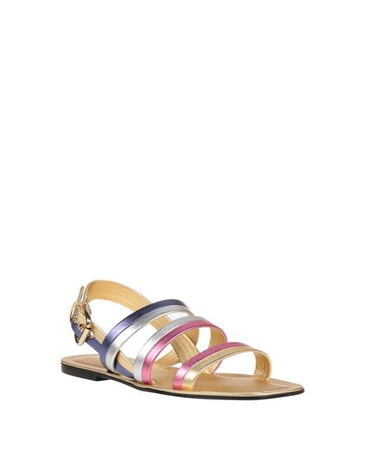 Pollini Metallic Sandals Leather