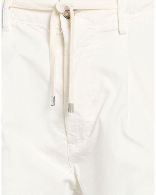 Cruna White Pants Cotton, Elastane for men