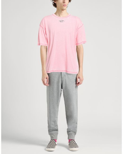 DIESEL Pink T-Shirts for men