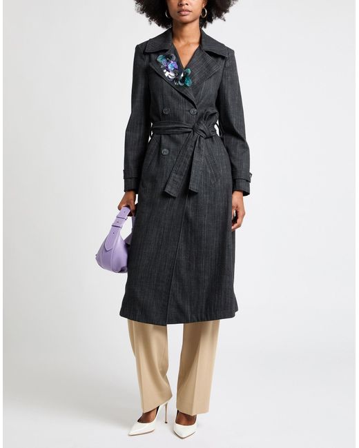 Shirtaporter Black Denim Outerwear Cotton, Polyester, Elastane