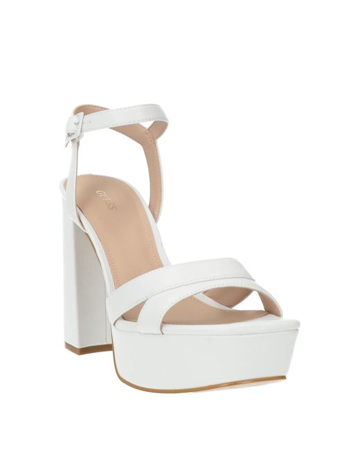 Guess White Sandals