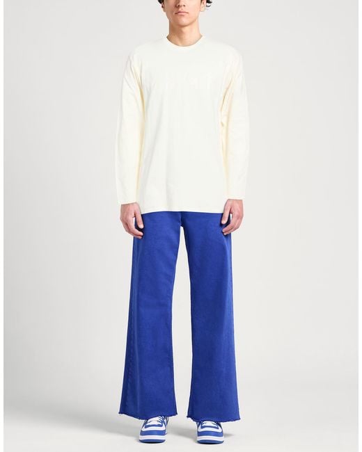 MSGM White Cream T-Shirt Cotton for men