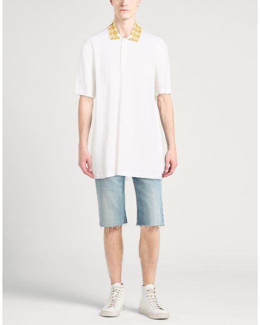Polo Versace de hombre de color White
