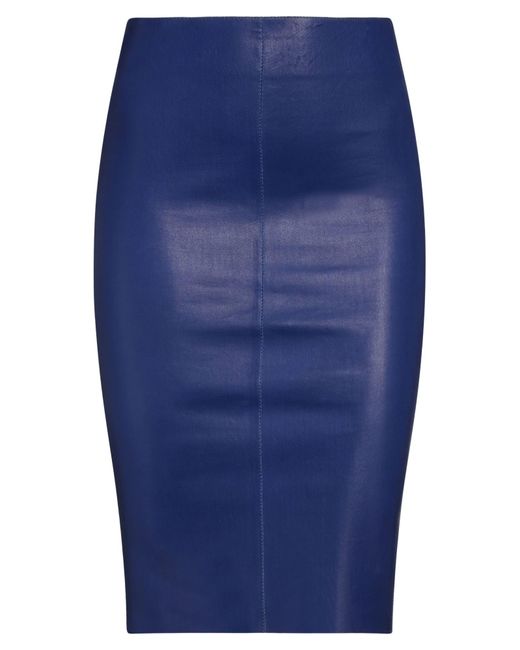Jitrois Blue Midi Skirt Lambskin