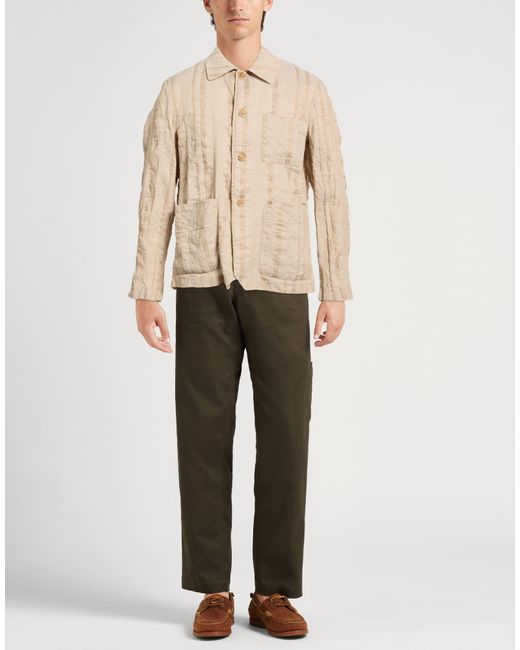 Barena Natural Sand Jacket Linen, Cotton for men