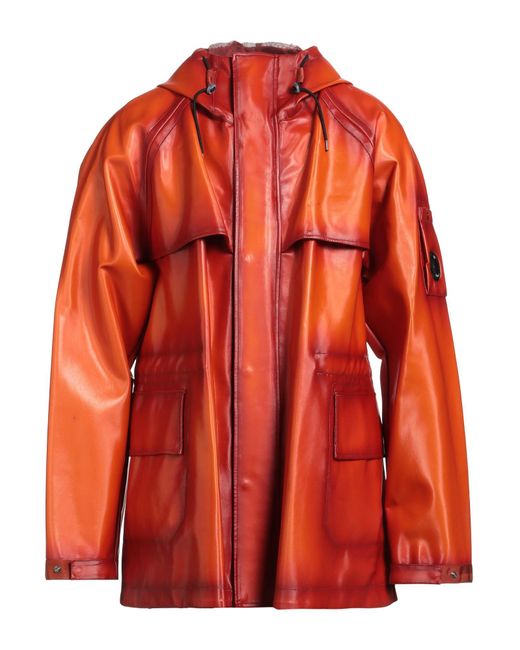 C P Company Red Overcoat & Trench Coat Polyamide, Elastane, Polyurethane Resin for men