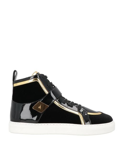 Giuseppe Zanotti Black Sneakers Leather, Textile Fibers