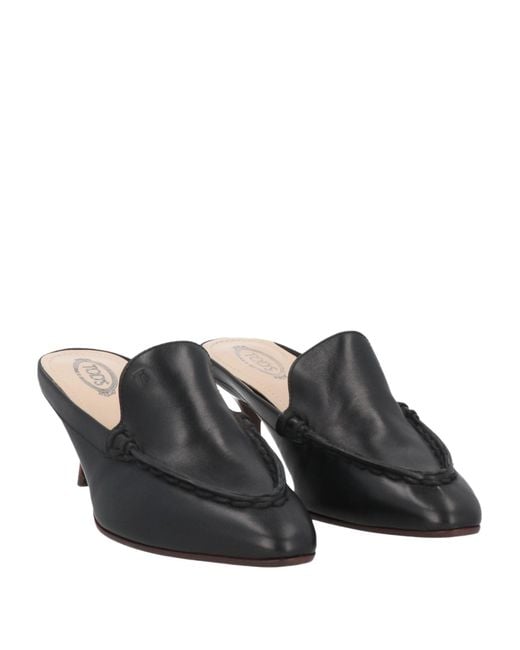 Tod's Black Mules & Clogs