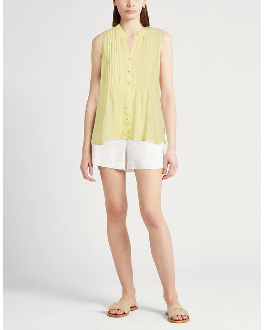 120% Lino Yellow Pastel Shirt Linen