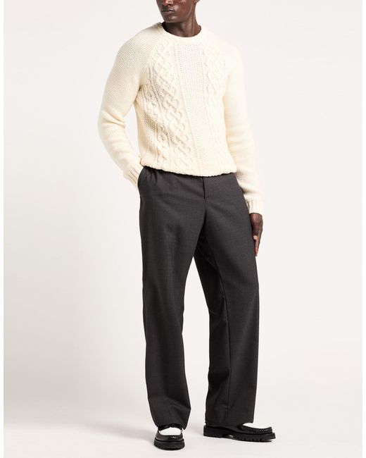 Versace Gray Charcoal Pants Virgin Wool for men