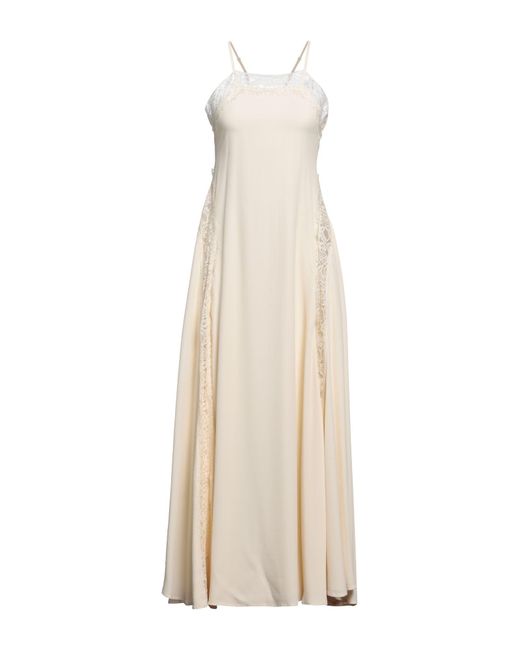 Erika Cavallini Semi Couture Natural Maxi Dress