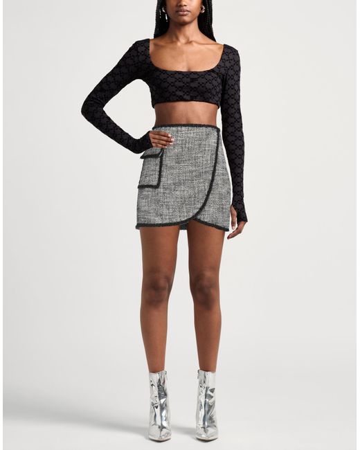 MSGM Gray Mini Skirt