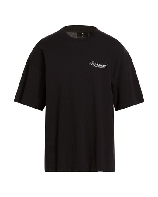 Represent Black T-Shirt Cotton for men