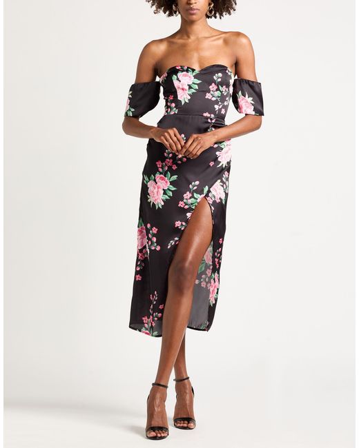 Mar De Margaritas Black Maxi Dress Polyester
