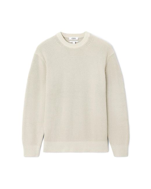 COS White Cream Sweater Cotton for men