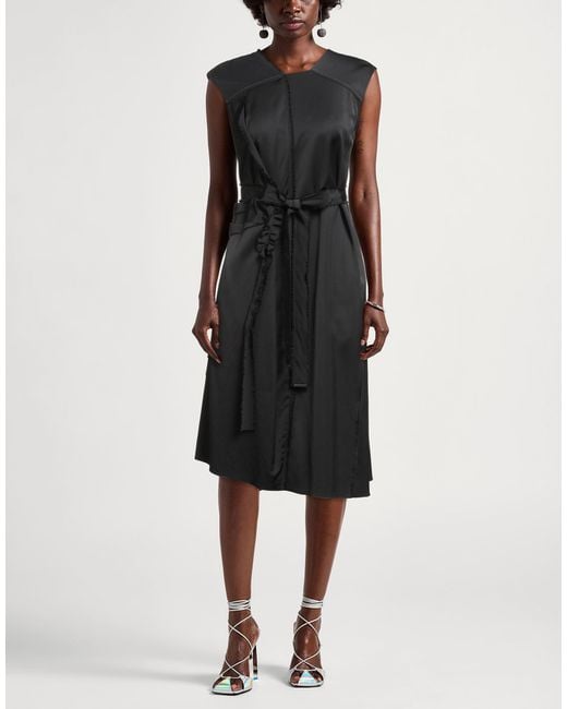 High Black Midi Dress