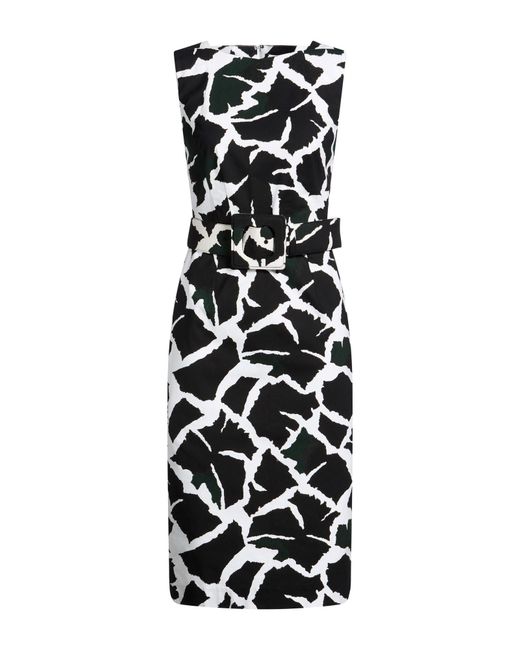 Samantha Sung White Midi Dress Cotton, Elastane