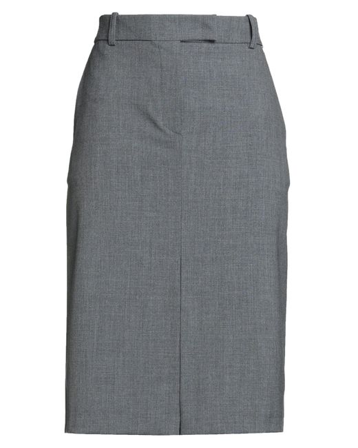 Kaos Gray Midi Skirt Polyester, Viscose, Elastane